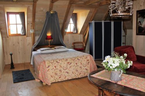 Ein Bett oder Betten in einem Zimmer der Unterkunft Les Terrasses de Labade Chambres d'hôtes