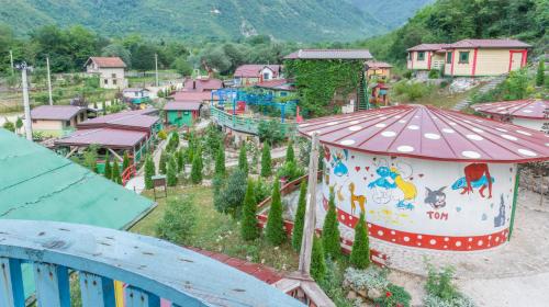 a small amusement park with a roller coaster at Eco village Raj u raju in Konjic