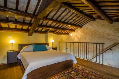 Un pat sau paturi într-o cameră la Casa Ulivo