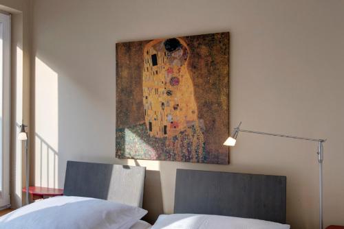 Posteľ alebo postele v izbe v ubytovaní Apartments in Warnemuende