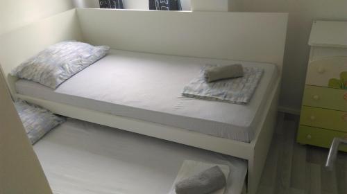 Postel nebo postele na pokoji v ubytování Apartment "Kiki"