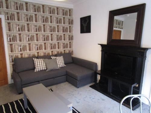 Χώρος καθιστικού στο Westend Glasgow Apartment