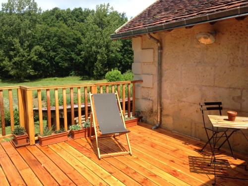 Balkoni atau teres di studio avec terrasse Abbaye d'Aiguevive