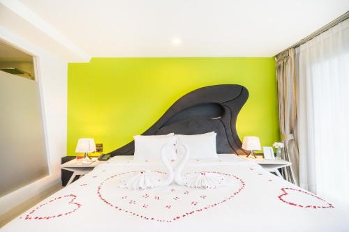 Katil atau katil-katil dalam bilik di Blue Boat Hotel JC