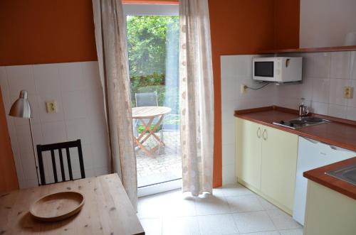 Kuchyňa alebo kuchynka v ubytovaní Apartmán Srdce Vltavy
