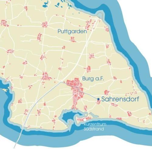 une carte de la ville de puerto escobar dans l'établissement Buedlfarm-West, à Sahrensdorf