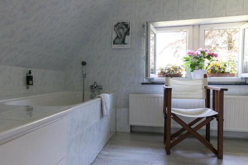 Koupelna v ubytování B&B Le Bois Dormant