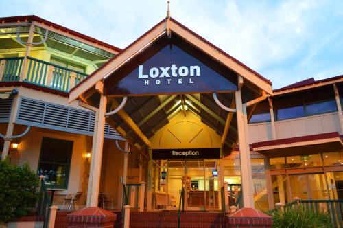 a building with a sign that reads loxon hotel at Loxton Community Hotel Motel in Loxton