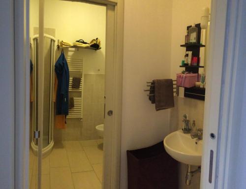 レーリチにあるCasa Danaのバスルーム(シンク、シャワー、トイレ付)