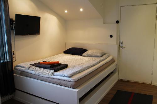 Säng eller sängar i ett rum på Gavle Apartments Hotel - Lexegränd