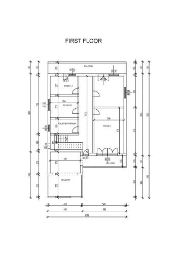 a drawing of a floor plan of a house at Six bedroom Holiday home Matea in Ploče
