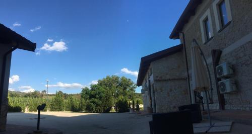 an empty parking lot in front of a building at Tenuta Ferrara in Altavilla Silentina