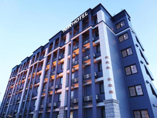 a building with the word hotel on it at APA Hotel Honhachinohe in Hachinohe