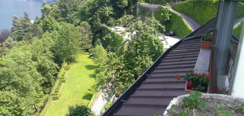 arial view of a garden with plants on a house at Hotel Glavjc in Torno