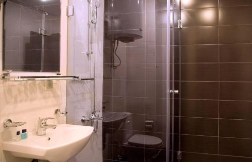 Aparthotel Aspen tesisinde bir banyo