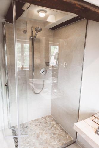 Ein Badezimmer in der Unterkunft Landhotel Lammershof