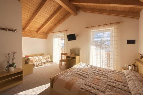Katil atau katil-katil dalam bilik di Hotel Vallechiara