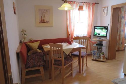 Televízia a/alebo spoločenská miestnosť v ubytovaní Apartments Egger Barbara