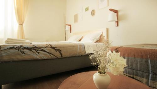 Un pat sau paturi într-o cameră la Vila Dunavski Raj