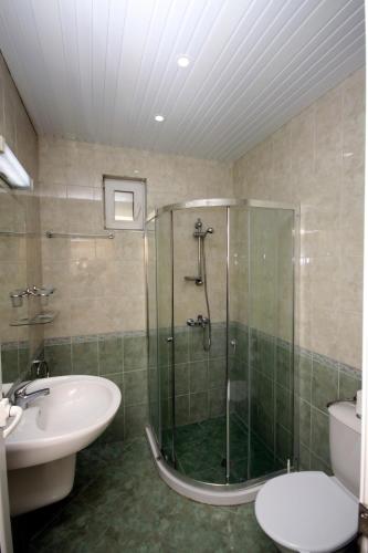 Koupelna v ubytování Hotel Briz