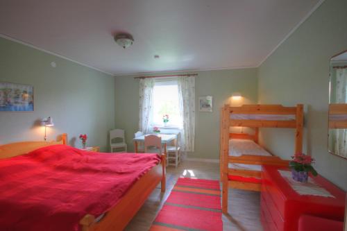 Getberget Hostel emeletes ágyai egy szobában