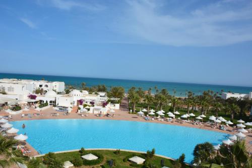 an overhead view of a swimming pool at a resort at Club Palm Azur Families and Couples in Midoun