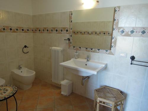 Ett badrum på Casa Solotti