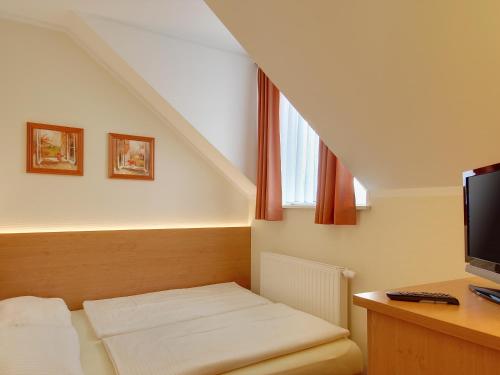 Μια τηλεόραση ή/και κέντρο ψυχαγωγίας στο Hotel Kriemhild am Hirschgarten