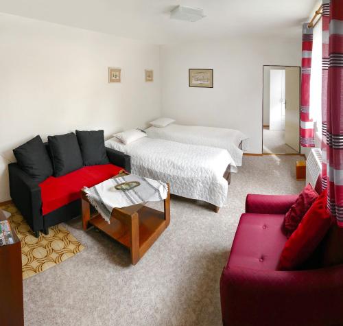 Ένα ή περισσότερα κρεβάτια σε δωμάτιο στο Privát Ruženka