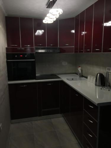 Kuchyň nebo kuchyňský kout v ubytování Apartment Apollo