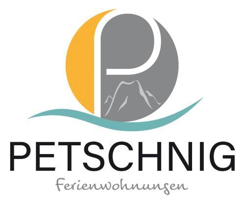 a logo for a fishing company with a boat in the water at Ferienwohnungen Petschnig 1 in Drobollach am Faakersee