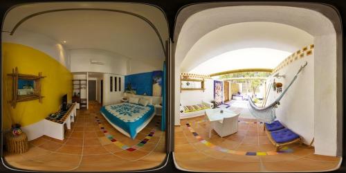 two views of a room in a book at B&B Les 4 Mondes in Vieux-Boucau-les-Bains