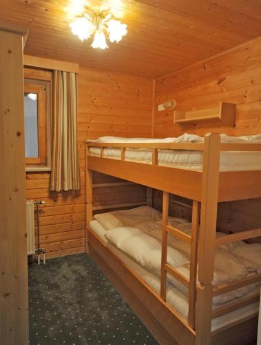 a bedroom with two bunk beds in a cabin at Heisshof in Schladming