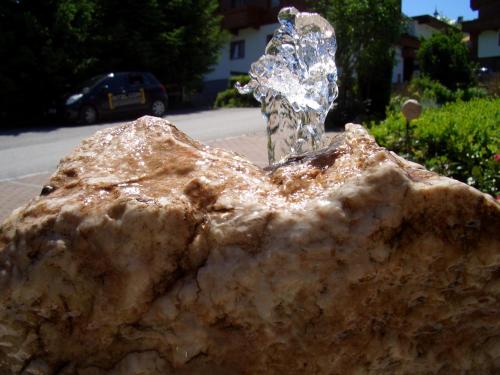 a rock with ice on top of it at Gästehaus Burgi in Fügen