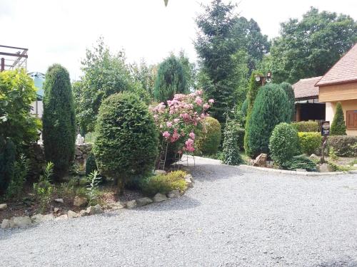 Un jardín fuera de Penzion Hugo