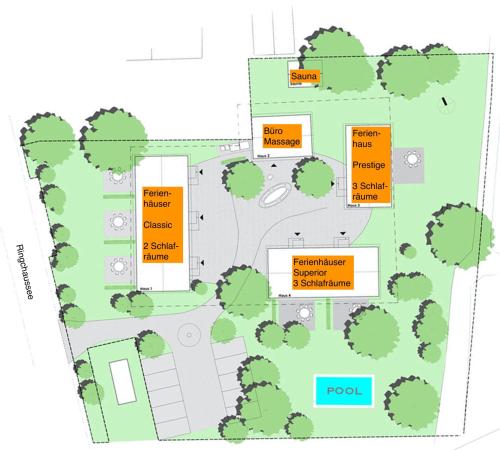 a plan of the proposed site of a house at Kauperhof in Burg