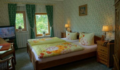 Cama o camas de una habitación en Hotel Villa Herzog