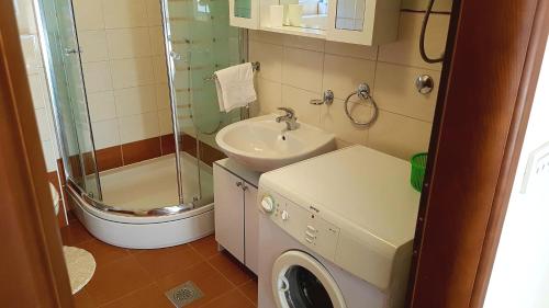 Koupelna v ubytování Apartments Simag