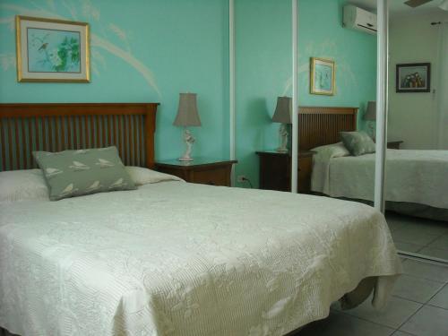Ένα ή περισσότερα κρεβάτια σε δωμάτιο στο Ocean View Apartment