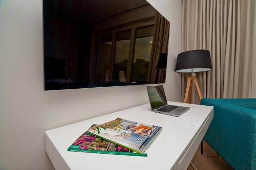 Ruang duduk di BlueApart Apartamenty Na Plaży Jastarnia
