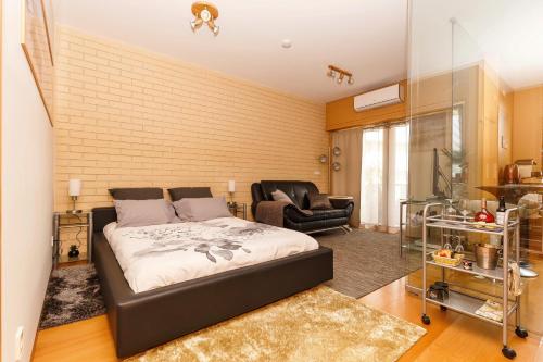 Χώρος καθιστικού στο Studio Apartment Porto Gaia (Arrabida)
