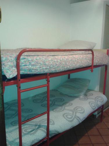 quelques lits superposés dans une chambre dans l'établissement Plein sud, à Saint-Mandrier-sur-Mer