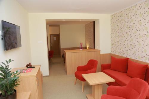 Χώρος καθιστικού στο Hotel Muresul Health Spa