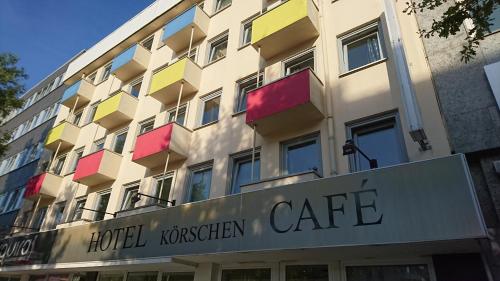 a building with a hotel krochen care sign at Hotel Stay in Essen