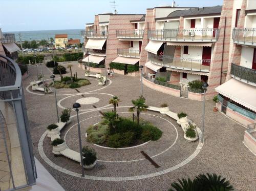 a view of a courtyard in a building at Lido delle Farfalle in Casalbordino