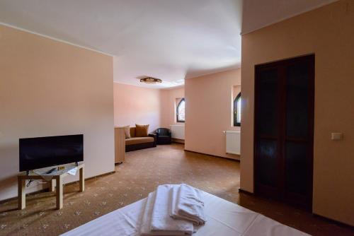 TV a/nebo společenská místnost v ubytování Hotel LaCetate