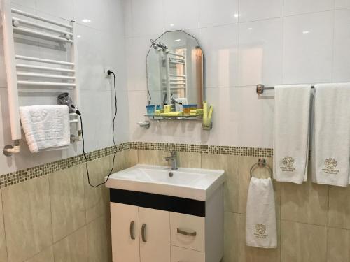 Koupelna v ubytování Hotel Plaza Viktoria