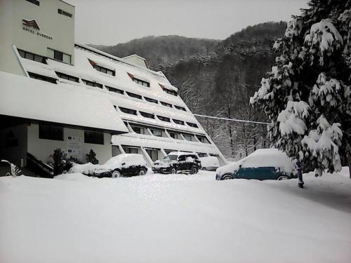Everest Hotel during the winter