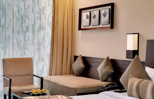 Un lugar para sentarse en Namah Resort Jim Corbett, a member of Radisson Individuals