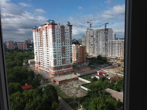 a view of a city with tall buildings at Aparthotel Flora in Kharkiv